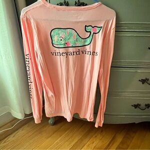 Vineyard Vines Pink Long Sleeve Tee Size L